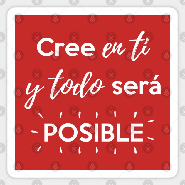 Cree en ti y todo será posible Sticker by Inspire Creativity